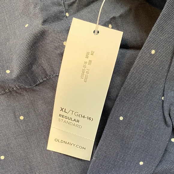 Old Navy Kids Blue Button Down Shirt - Size XL - Picture 3 of 3